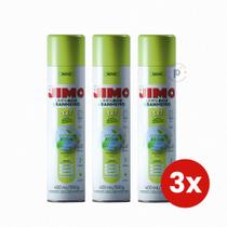 Kit Limpa Box Banheiro Jimo Aerossol 400ml Espuma Ativa Spray Vidros Blindex Brilho Remove Manchas 3x1