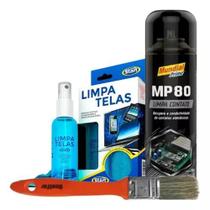 Kit Limpa Contato Spray 300ml Limpa Tela Pincel Trincha Manutenção para Informática