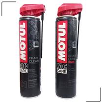 Kit Limpa Corrente C1 + Lubrifica C2 Motul