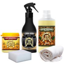 Kit Limpa Couro + Cera Hidratante Jr + Óleo De Amêndoas para Couro Kit Limpa Couro + Cera Hidratante Jr + Óleo De Amêndoas para Couro