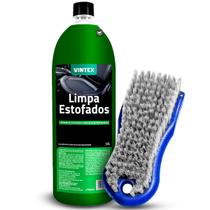 Kit Limpa Estofados Banco Sofá Tapete A Seco 1,5L + Escova Limpeza Cerdas Macias Vonixx