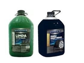 Kit Limpa Estofados Lavagem A Seco + Pneu Pretinho Brilho