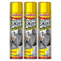 Kit Limpa Estofados Spray - 400ml Luxcar - 3 Unidades Kit Limpa Estofados Spray - 400ml Luxcar - 3 Unidades