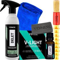 Kit Limpa Farol Faróis Vitrificador V-light Delet Vonixx Kit Limpa Farol Faróis Vitrificador V-light Delet Vonixx