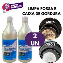 Kit Limpa Fossa Caixa Gordura 1 Litro Limpador Desengordurante Remove Óleos Gorduras Ralos