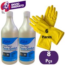 Kit Limpa Fossa Caixa Gordura Ralo Desengordurante 1L Desentope E Luva Látex Limpeza Multiuso Kit Limpa Fossa Caixa Gordura Ralo Desengordurante 1L Desentope E Luva Látex Limpeza Multiuso