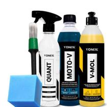 Kit Limpa Motor Lavagem Shampoo Moto-v + V-mol Vonixx 500ml