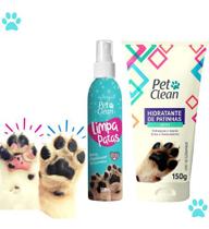 Kit Limpa Patas + Hidratante De Patinha Pet Clean Cães Gato