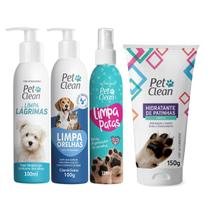 Kit Limpa Patas/Lágrimas/Orelha + Hidrante Patinha Pet Clean