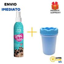 Kit Limpa Patas Limpador de Patinhas + Copo Lava Patas