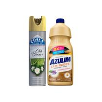 Kit Limpa Pisos Laminados Azulim 750ml, Odorizante de Ambientes Coala 400ml Chá Branco Kit Limpa Pisos Laminados Azulim 750ml, Odorizante de Ambientes Coala 400ml Chá Branco