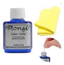 Kit Limpa Prata Monzi 35 Ml + 1 Flanelas Mágicas Brilho Kit Limpa Prata Monzi 35 Ml + 1 Flanelas Mágicas Brilho
