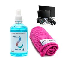 Kit Limpa Tela Smart Tv Monitor Notebook Celular Tablet Oculos de Grau - Spray + Flanela Magica Kit Limpa Tela Smart Tv Monitor Notebook Celular Tablet Oculos de Grau - Spray + Flanela Magica