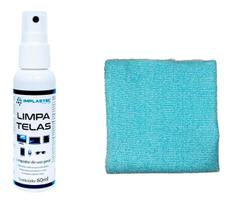 Kit Limpa Telas 150ml Outro Mundo com Panos Coloridos Azul