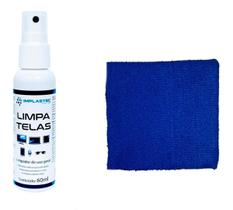 Kit Limpa Telas 150ml Outro Mundo com Panos Coloridos Azul