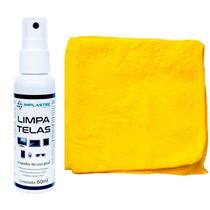 Kit Limpa Telas Clean 60Ml Com Pano Microfibra Amarelo
