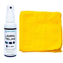 Kit Limpa Telas Clean 60Ml Com Pano Microfibra Amarelo Kit Limpa Telas Clean 60Ml Com Pano Microfibra Amarelo