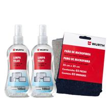 Kit Limpa Telas com pano microfibra Limpa Celular Notebook Tv Televisao monitor óculos Kit 02 unidades de 120ml cada mais 03 panos microfibra