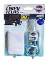 Kit Limpa Telas Desengordura 100ml Pano Microfibra Rodabrill