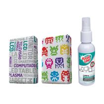 Kit Limpa Telas Sensíveis Celular Tablet Tv Computador Gps KIT0528 Flash Limp Kit Esponja Spray Limpa Telas