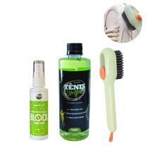 Kit Limpa Tênis Calçado + Escova Borrifa + Desodorante Chulé
