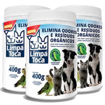 Kit Limpa Tóca Com 3 Potes De 400 G - Eliminador De Odores