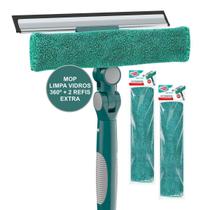 Kit Limpa Vidros Flash Limp Extensivel 360 Cabo 164Cm