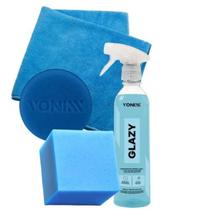 Kit limpa vidros glazy c/ pano e aplicador vonixx