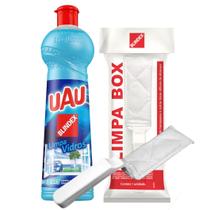 Kit limpa vidros líquido blindex 500ml + espatula transpasse