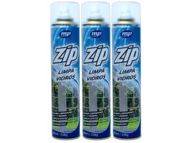 Kit Limpa Vidros Spray Espuma Eficaz Sem Manchas Zip 400ML 3 Unidades