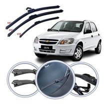 Kit Limpador de Parabrisa Dianteiro para Celta + Traseiro 2012 em Diante