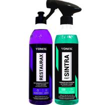 Kit Limpador de Plasticos Borrachas Tecidos Estofados Painel + Revitalizador Restaurador de Plasticos e Painel Vonixx Kit Limpador de Plasticos Borrachas Tecidos Estofados Painel + Revitalizador Restaurador de Plasticos e Painel Vonixx