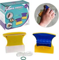 Kit Limpador De Vidros Magnético Dupla Face Com Espuma E Corda De Segurança Para Janelas