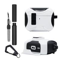Kit Limpador para Fones e Capa Protetora Airtrek Nerdcase compatível com AirPods Pro 3, Suporte Adaptado, Preto e Branco Kit Limpador para Fones e Capa Protetora Airtrek Nerdcase compatível com AirPods Pro 3, Suporte Adaptado, Preto e Branco