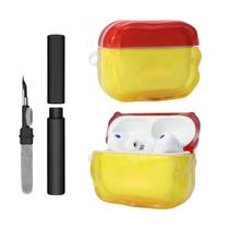 Kit Limpador para Fones e Capa Protetora de Silicone Nerdcase Compatível com AirPods Pro 1 e 2, Lego Brick Kit Limpador para Fones e Capa Protetora de Silicone Nerdcase Compatível com AirPods Pro 1 e 2, Lego Brick
