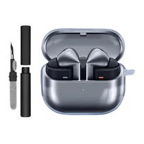 Kit Limpador para Fones e Capa Protetora de Silicone Nerdcase Compatível com Samsung Galaxy Buds 3, Buds 3 Pro, Buds3 Fe, Transparente