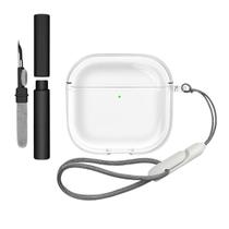 Kit Limpador para fones e Capa Protetora Nerdcase compatível com AirPods 4, Transparente
