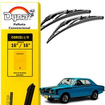 Kit Limpador Parabrisa Palheta Dyna Original Corcel 1968 a 1986 para Vidro Dianteiro