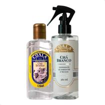 Kit Limpador Perfumado 120ml e Spray para Tecidos 260ml Chá Branco Kit Limpador Perfumado 120ml e Spray para Tecidos 260ml Chá Branco