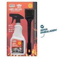 Kit Limpar Grelhas e Espeto + Escova De Aço Churrasco Limpador desengordurante