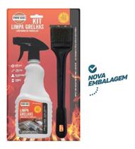 Kit Limpar Grelhas Espeto Churrasqueira Com Escova De Aço - LImpeza Rápida Eficaz
