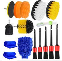 Kit Limpeza 16 Peças Escovas Esponjas Uso Furadeira Elétrica Ferramentas Práticas