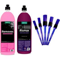 Kit Limpeza Alumax 1,5l + Removex 1,5l + Kit Pinceis Vonixx