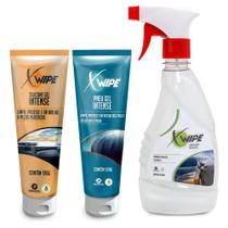 Kit Limpeza Auto XWipe Lava a Seco + Silicone + Gel Pneu