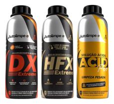 Kit Limpeza Automotiva Acid Pro + Hfx + Dx 1l Autolimpe