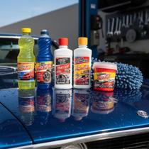 Kit limpeza automotiva - cera - pretinho - cera carnaúba - shampoo - silicone - esponja microfibra Kit limpeza automotiva - cera - pretinho - cera carnaúba - shampoo - silicone - esponja microfibra