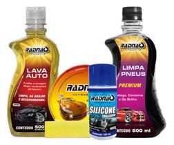 Kit Limpeza Automotiva Lava Carro Auto Hiper Radnaq