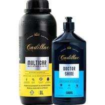 Kit Limpeza Automotiva Limpador Multiação Alcalino Multicar 1l Revitalizador Doctor Shine 500ml Cadillac