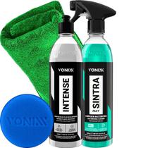 Kit Limpeza Automotiva Limpeza de Painel e Plasticos Revitalizador Renovador de Plastico Interno Intense Vonixx