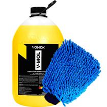 Kit Limpeza Automotiva Luva Microfibra Tentaculos Shampoo Desengraxante Limpeza Pesada V-Mol 5l Vonixx
